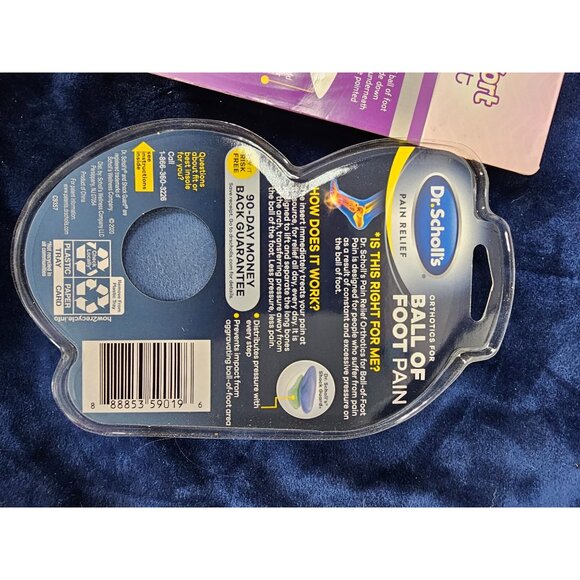 Kiwi Smiling Feet Ball of Foot Cushions 1 Pair Smart Sense Gelcomfort Cushions 2 - Picture 4 of 8
